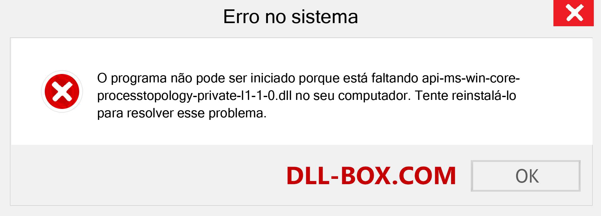 Arquivo api-ms-win-core-processtopology-private-l1-1-0.dll ausente ?. Download para Windows 7, 8, 10 - Correção de erro ausente api-ms-win-core-processtopology-private-l1-1-0 dll no Windows, fotos, imagens